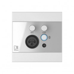 AUDAC WP225/W Universal wall panel - Microphone, line & Bluetooth receiver-80 x 80 mm White version